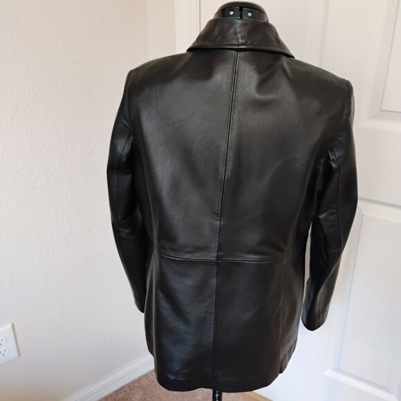 Woman's Style & and Co Genuine Leather Jacket Petite Casual Formal - Picture 5 of 12